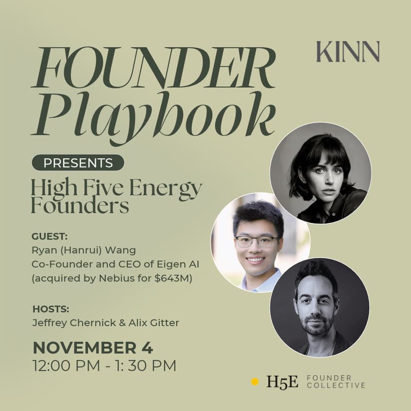 Cover Image for H5E Founders with Ryan Wang (Eigen AI $643M exit)