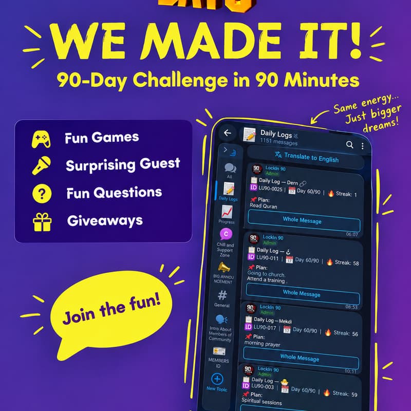 Cover Image for የ 90 ቀን Challenge በ 90 ደቂቃ