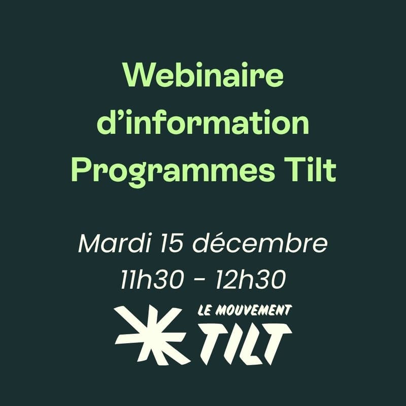 Cover Image for Webinaire d'information - Programmes Tilt'Odyssée et Tilt'Envol