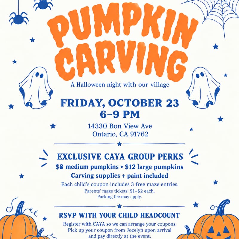 Cover Image for Pumpkin Carving Night 🎃✨☕️