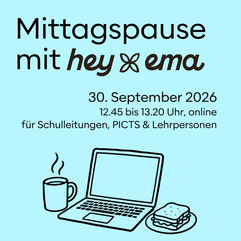 Cover Image for Mittagspause mit hey ema. Planen, unterrichten und beurteilen in einer App.