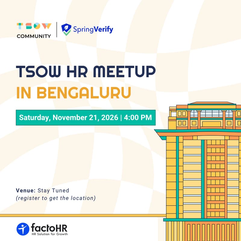 Cover Image for TSOW HR Meetup in Bangalore