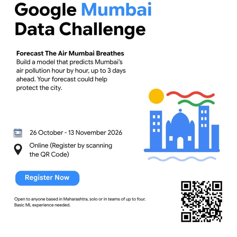 Machine Learning And Pollution Google Mumbai Data Challenge · Zoom · Luma