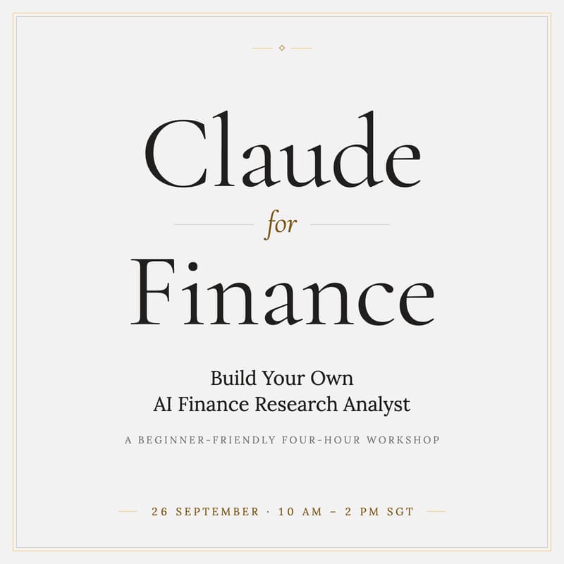 Cover Image for Claude for Finance: Build Your Own AI Finance Research Analyst within four hours
