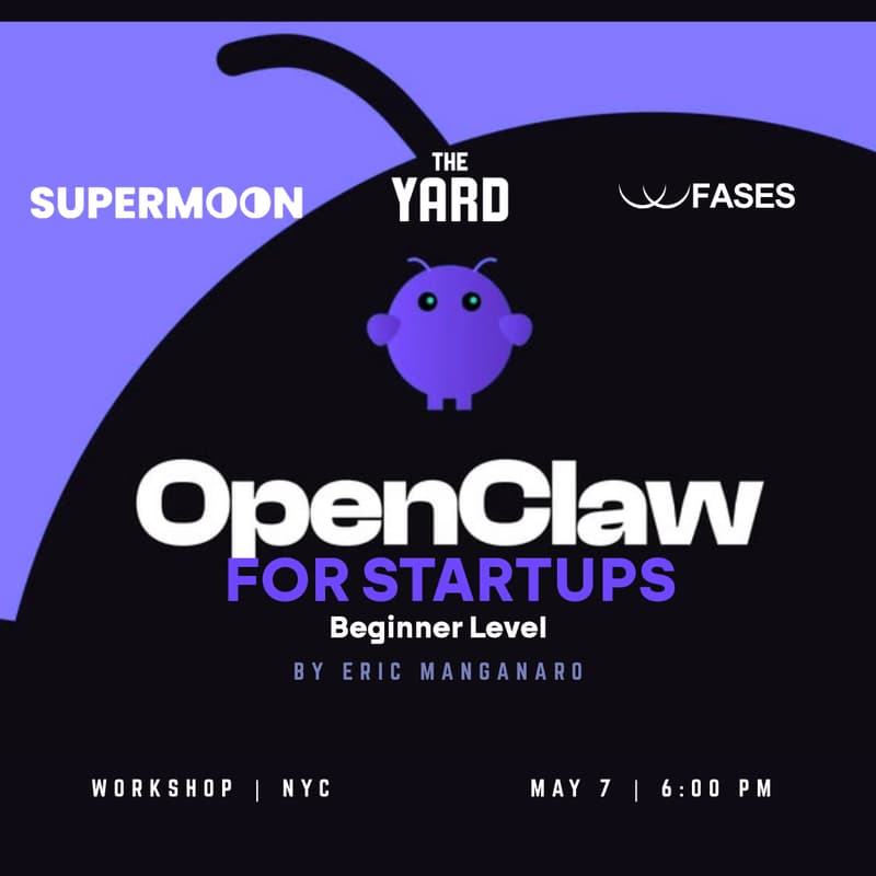 Cover Image for OpenClaw for Startups | Workshop