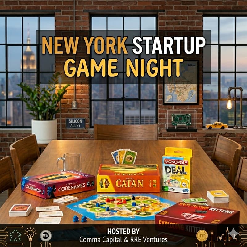 Cover Image for NYC Startup Game Night #2 By RRE Ventures & Comma Capital