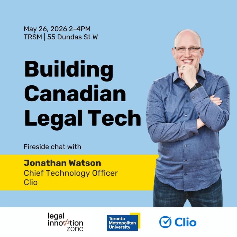Cover Image for Building Canadian Legal Tech: A Fireside Chat with Clio CTO Jonathan Watson