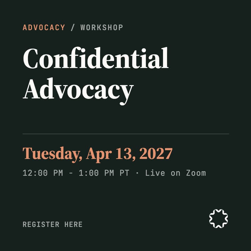Cover Image for Confidential Advocacy
