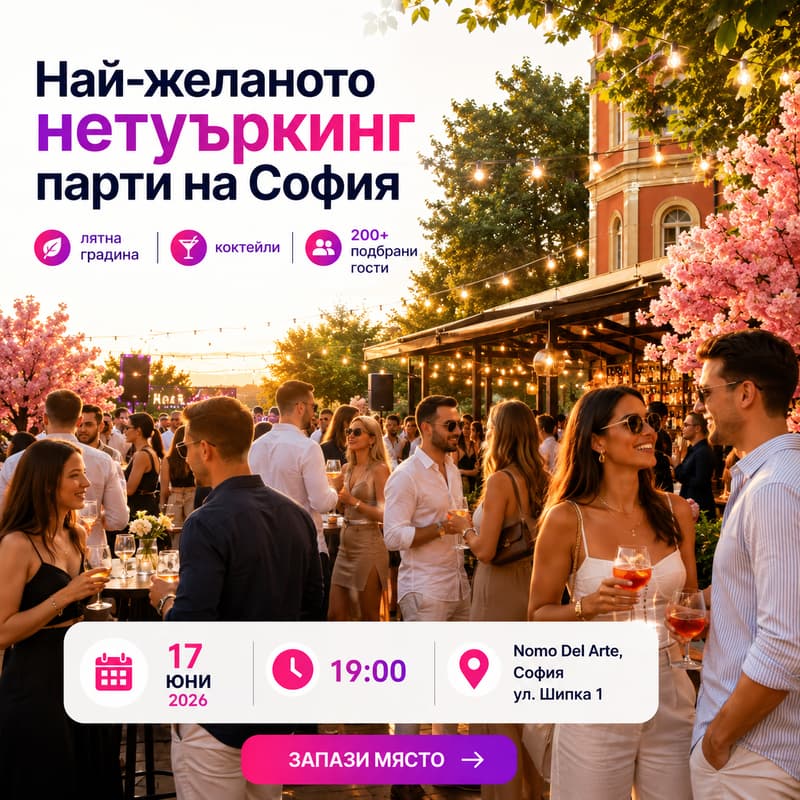 Cover Image for Нетуъркинг парти под открито небе с JUST PABLO