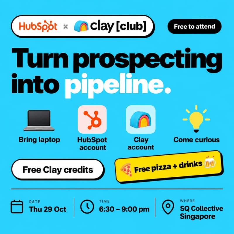 Cover Image for Build Your Outbound Engine with HubSpot for Startups x Clay | Hands-On Workshop for GTM Operators