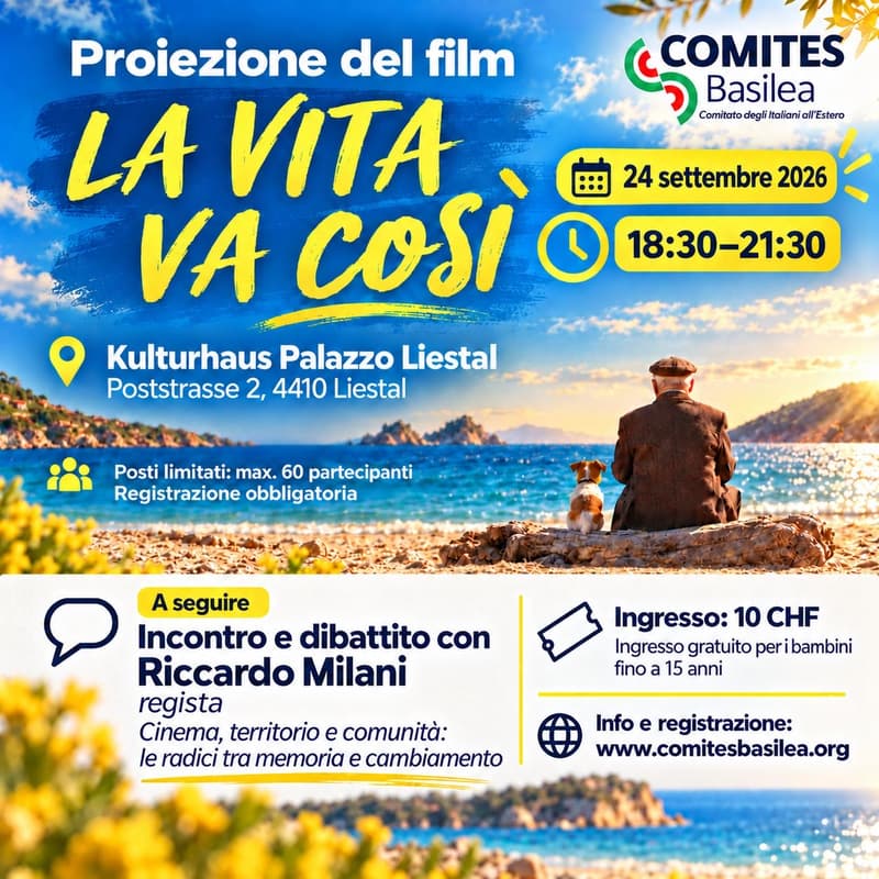 Cover Image for Festival del Turismo delle Radici 2026: Proiezione e dibattito con il Registra Riccardo Milani