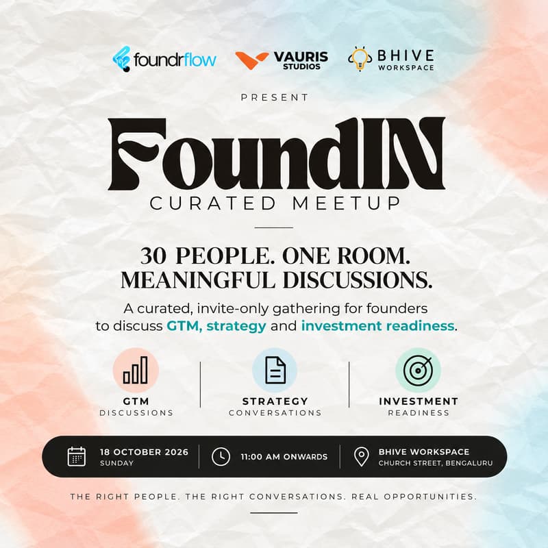 Cover Image for FoundIN Curated Meetup | Bengaluru