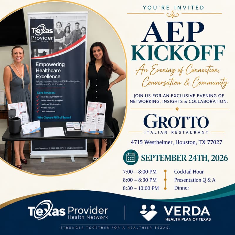 Cover Image for AEP Kickoff with TPHN and Verda Health Plan of Texas