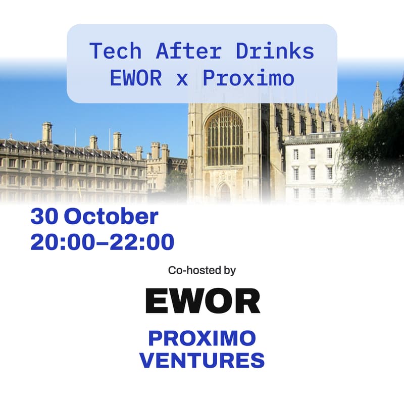 Cover Image for Fireside Chat with Quinten Selhorst - Tech After Drinks | EWOR x Proximo