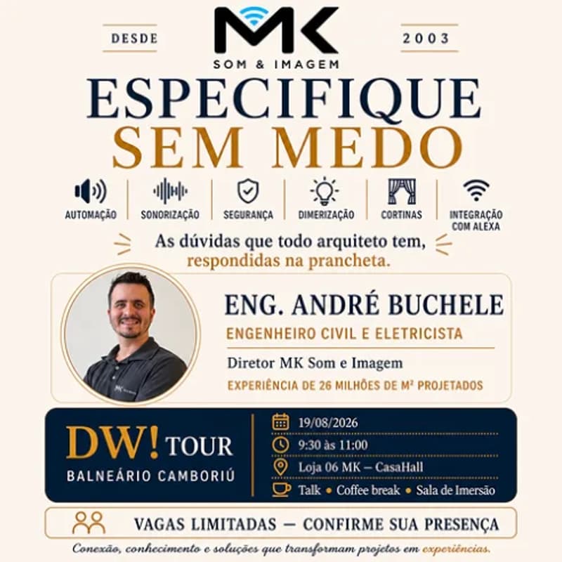 Cover Image for Talk Técnico: Especifique sem medo - Infraestrutura de Áudio, Vídeo, Automação e Segurança