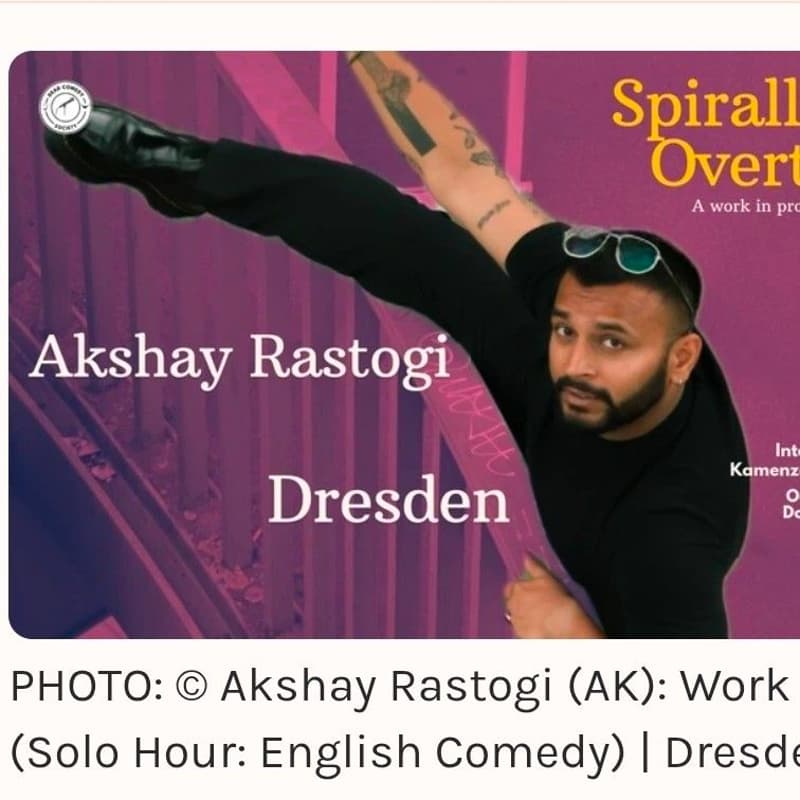 Cover Image for Sold Out: Akshay Rastogi (AK): Work In Progress (Solo Hour: English Comedy) | Dresden