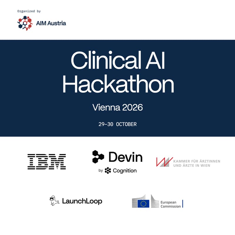 Cover Image for Clinical AI Hackathon Vienna 2026 — Official Partner Event of the European AI Innovation Month