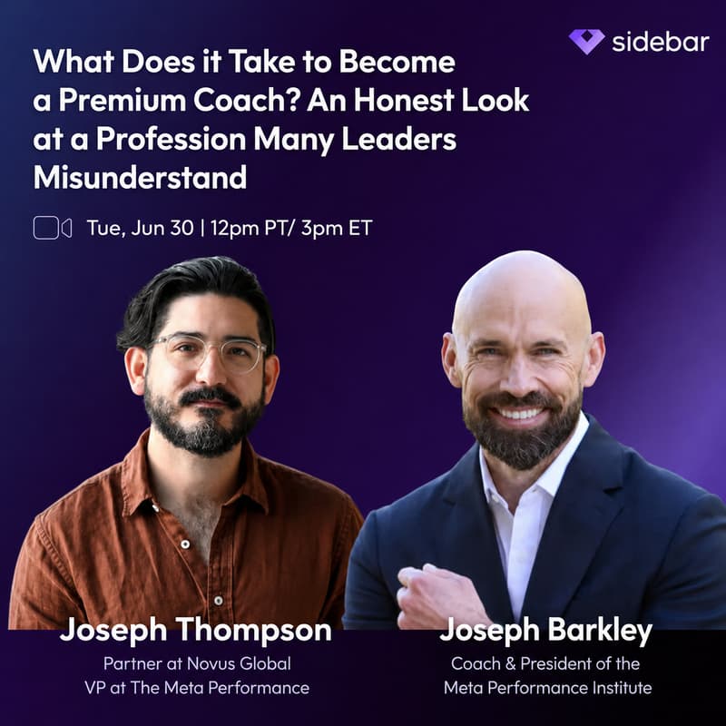 Cover Image for What Does it Take to Become a Premium Coach? An Honest Look at a Profession Many Leaders Misunderstand with Joseph Thompson & Joseph Barkley