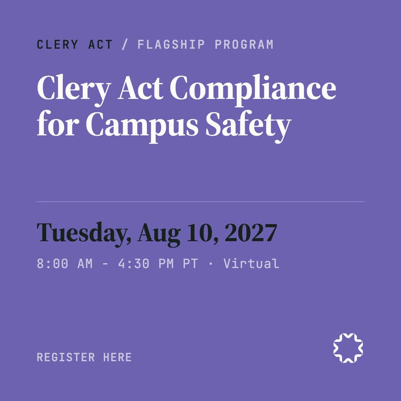 Cover Image for Clery Act Compliance for Campus Safety (Flagship program)
