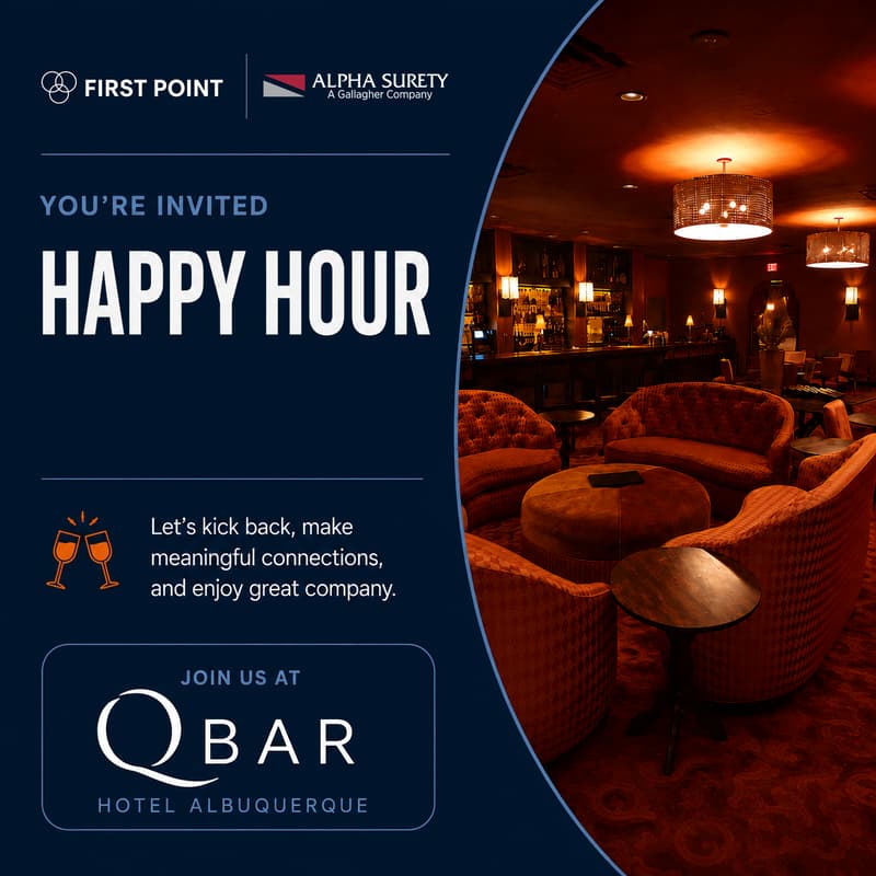 Cover Image for Alpha Surety and First Point Happy Hour during MTRA