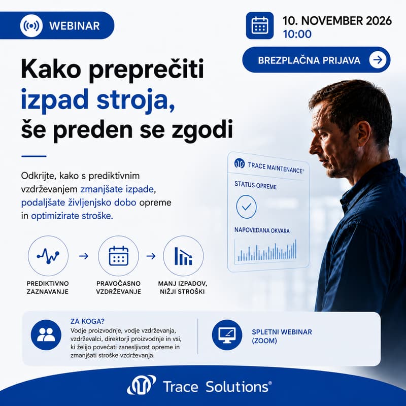 Cover Image for Kako predvideti okvaro stroja, preden ustavi proizvodnjo | torek, 10. november | 10:00