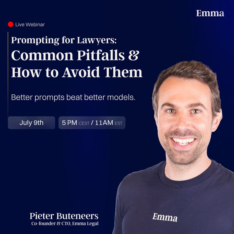 Cover Image for Webinar | Prompting for lawyers: Common Pitfalls & How to Avoid Them