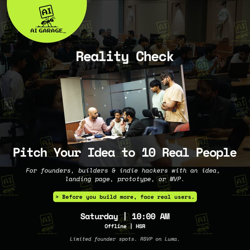 Cover Image for Reality Check: Pitch Your Idea to 10 Real People