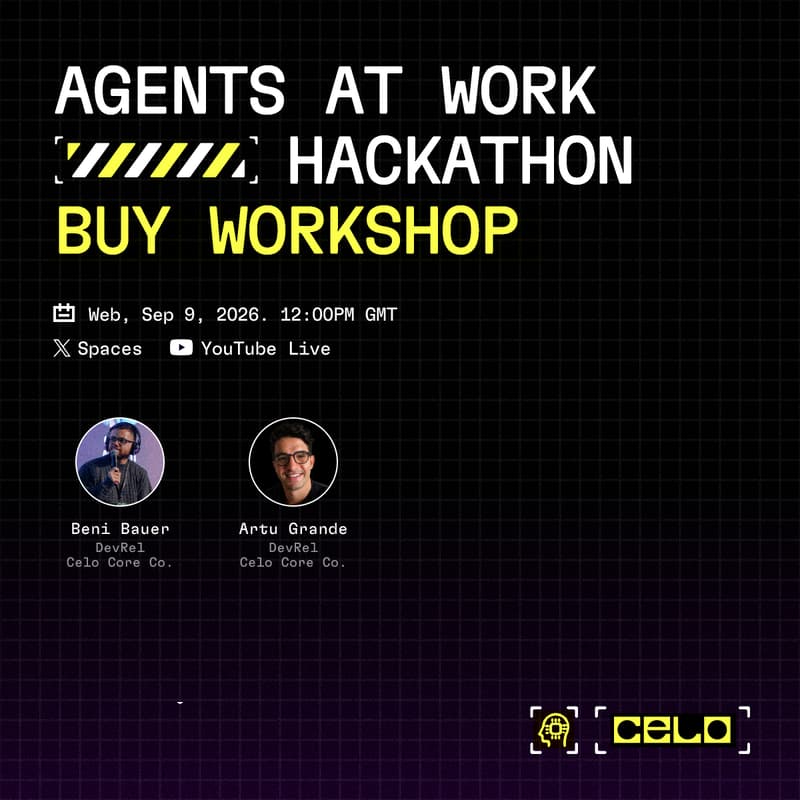 Cover Image for buy Workshop | New Agent Marketplace on Celo
