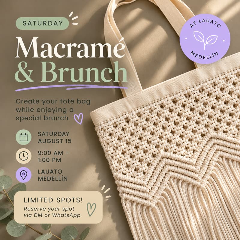 Cover Image for Macramé & Brunch Saturday at Lavato