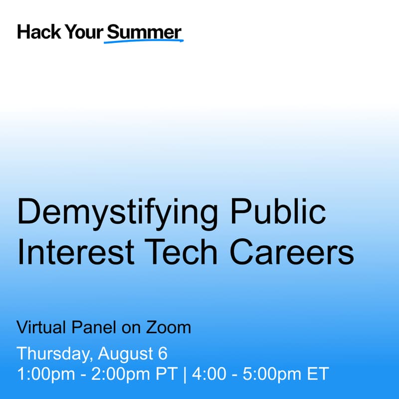 Cover Image for Demystifying Public Interest Tech Careers