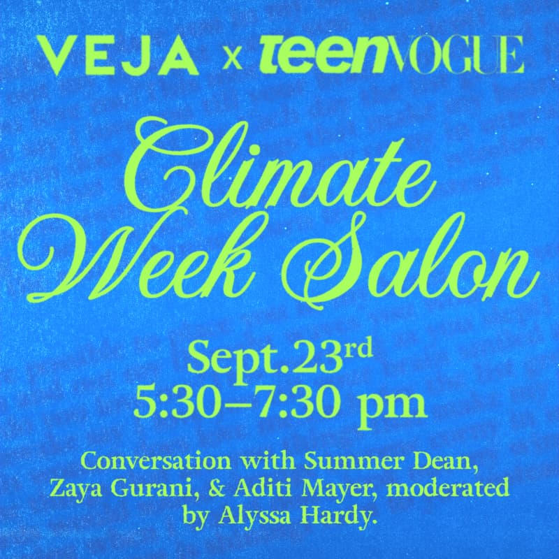 Cover Image for VEJA x Teen Vogue Climate Week Salon