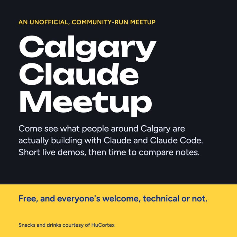 Cover Image for Calgary Claude Community Meetup