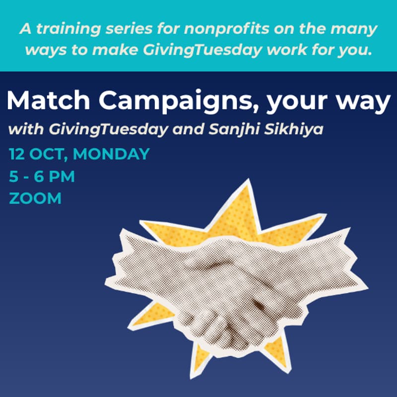 Cover Image for Match Campaigns, Your Way with GivingTuesday and Sanjhi Sikhiya