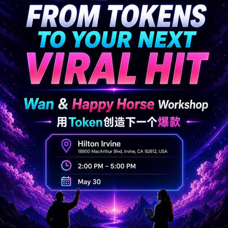 Cover Image for From Tokens to Your Next Viral Hit Wan & Happy Horse AI创作工坊 - 中文专场
