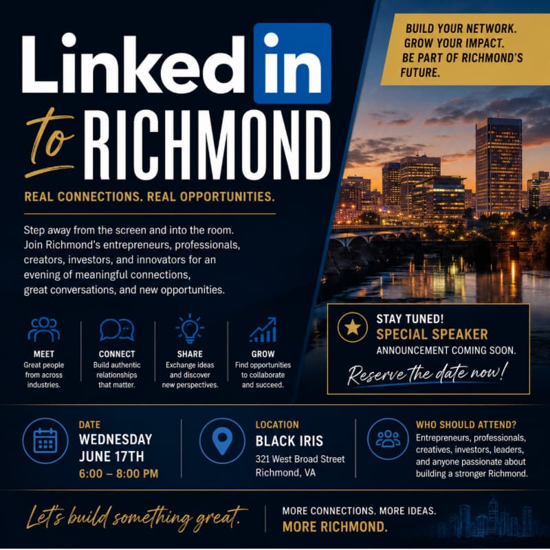Cover Image for Linkedin to Richmond June event!