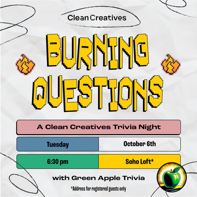 Cover Image for Burning Questions: A Clean Creatives Trivia Night