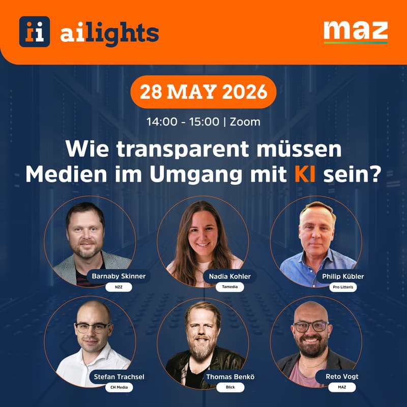Cover Image for aiLights - Wie transparent müssen Medien im Umgang mit KI sein? | MAZ