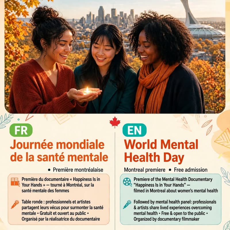 Cover Image for World Mental Health Day Celebration - Journee Mondiale De La Sante Mentale - Gratuit