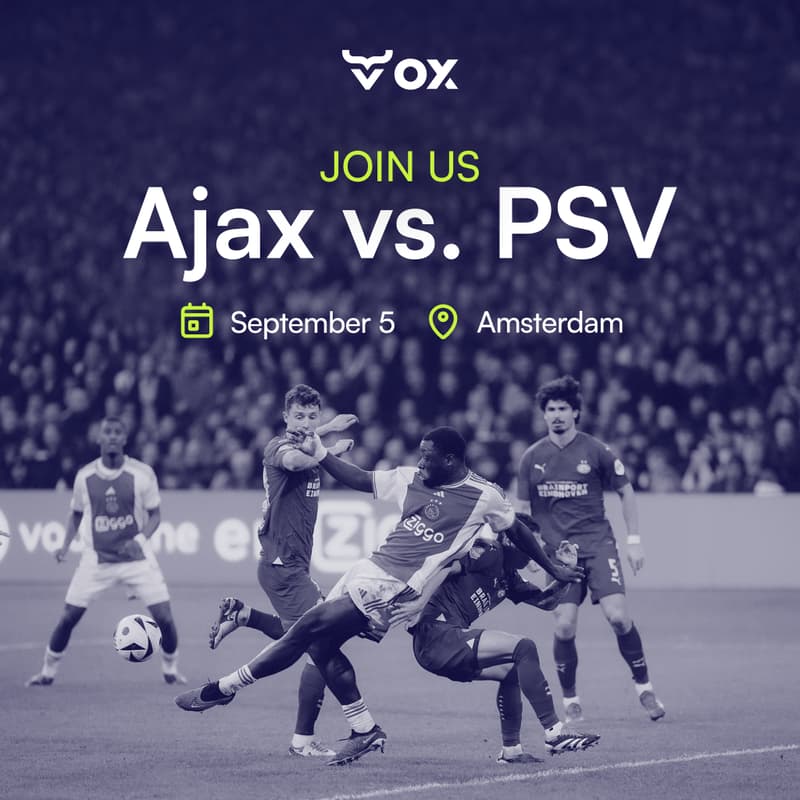 Cover Image for Join OX Security for an exclusive evening at the Ajax vs PSV football game Amsterdam