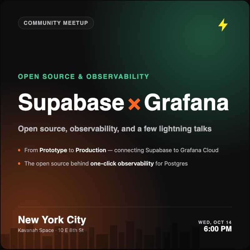Cover Image for Supabase x Grafana & Friends NYC