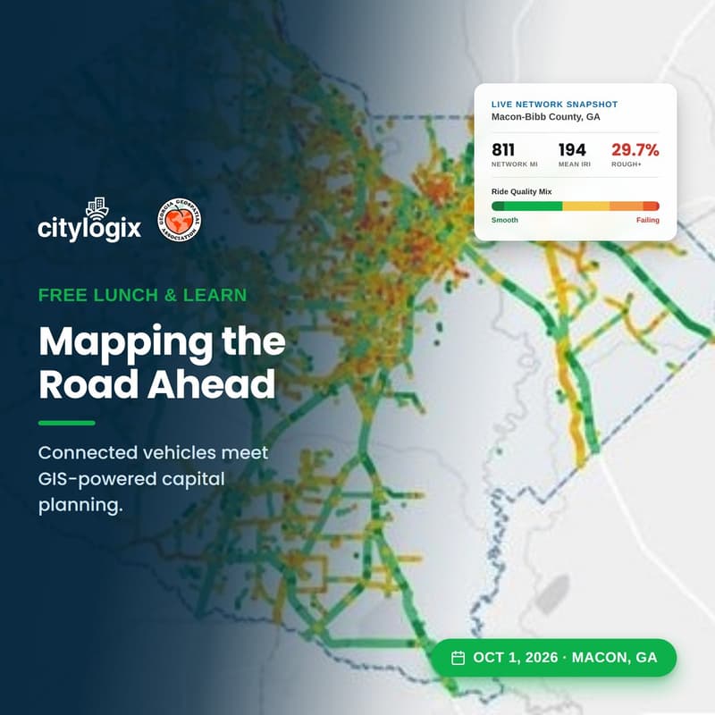Cover Image for Mapping the Road Ahead: Citylogix and Georgia Geospatial Association Lunch & Learn!