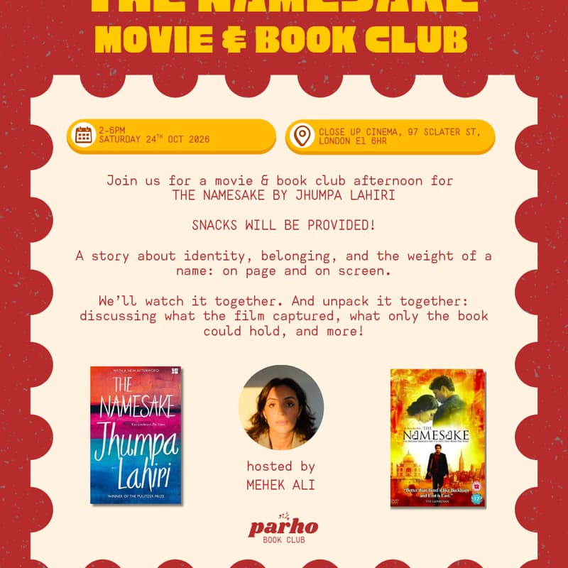 Cover Image for MOVIE & BOOK CLUB: The Namesake by Jhumpa Lahiri