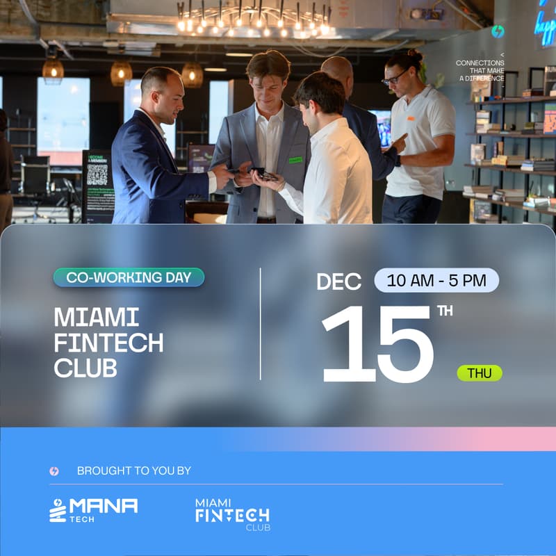 Cover Image for Miami Fintech Club Coworking Day