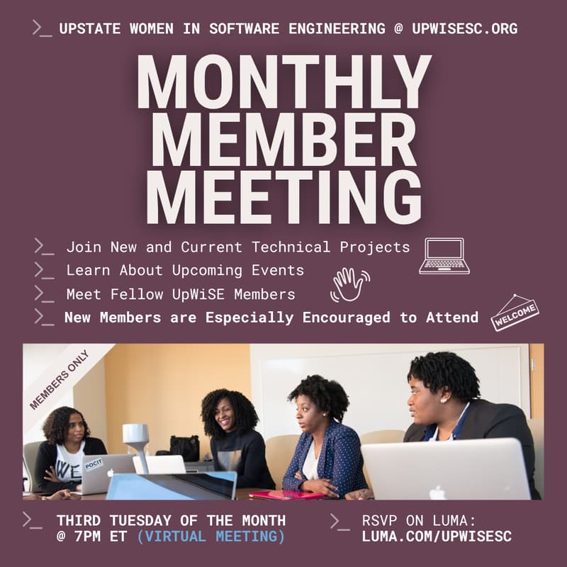 Cover Image for UpWiSE Community Meeting (Virtual)