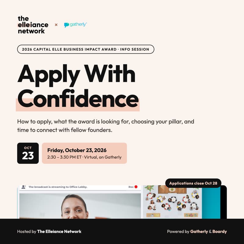 Cover Image for Apply With Confidence: 2026 Capital Elle Business Impact Award Info Session