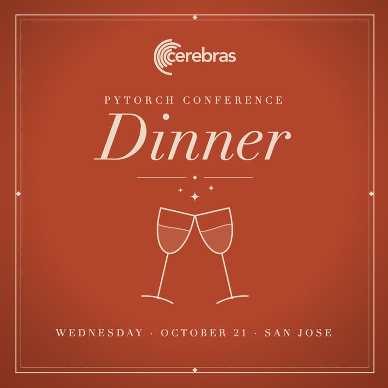 Cover Image for Cerebras Reception • PyTorch Conference