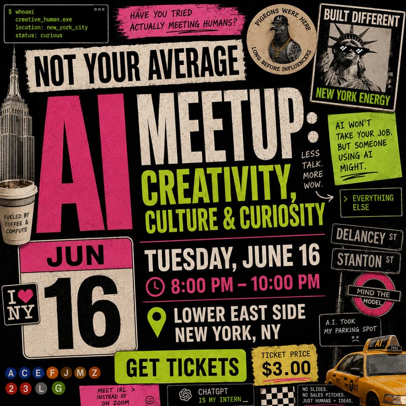 Cover Image for Not Your Average AI Meetup: Creativity, Culture & Curiosity