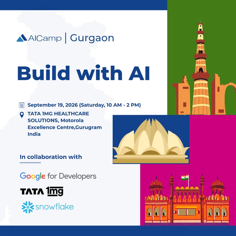 Cover Image for [Delhi] Build with AI with Google and Tata 1mg