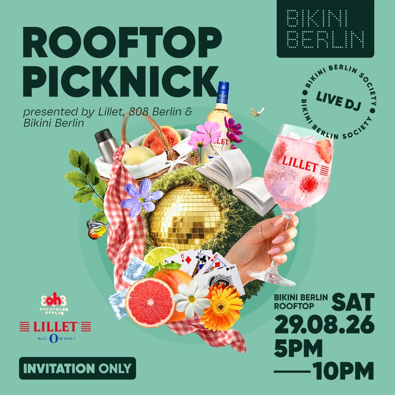Cover Image for ROOFTOP PICKNICK - presented by Lillet, 808 Berlin & Bikini Berlin