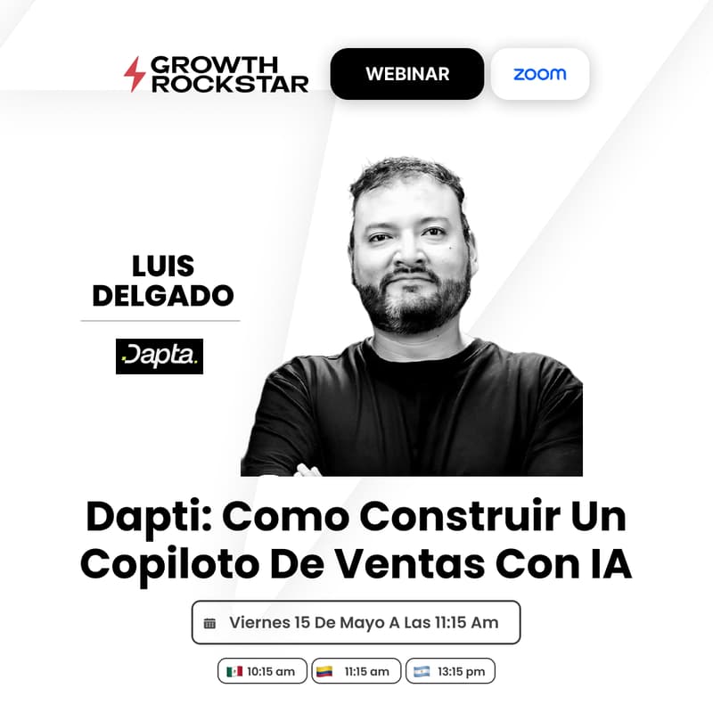 Cover Image for Webinar con Luis Delgado - Dapti: Como Construir un Copiloto de Ventas con AI